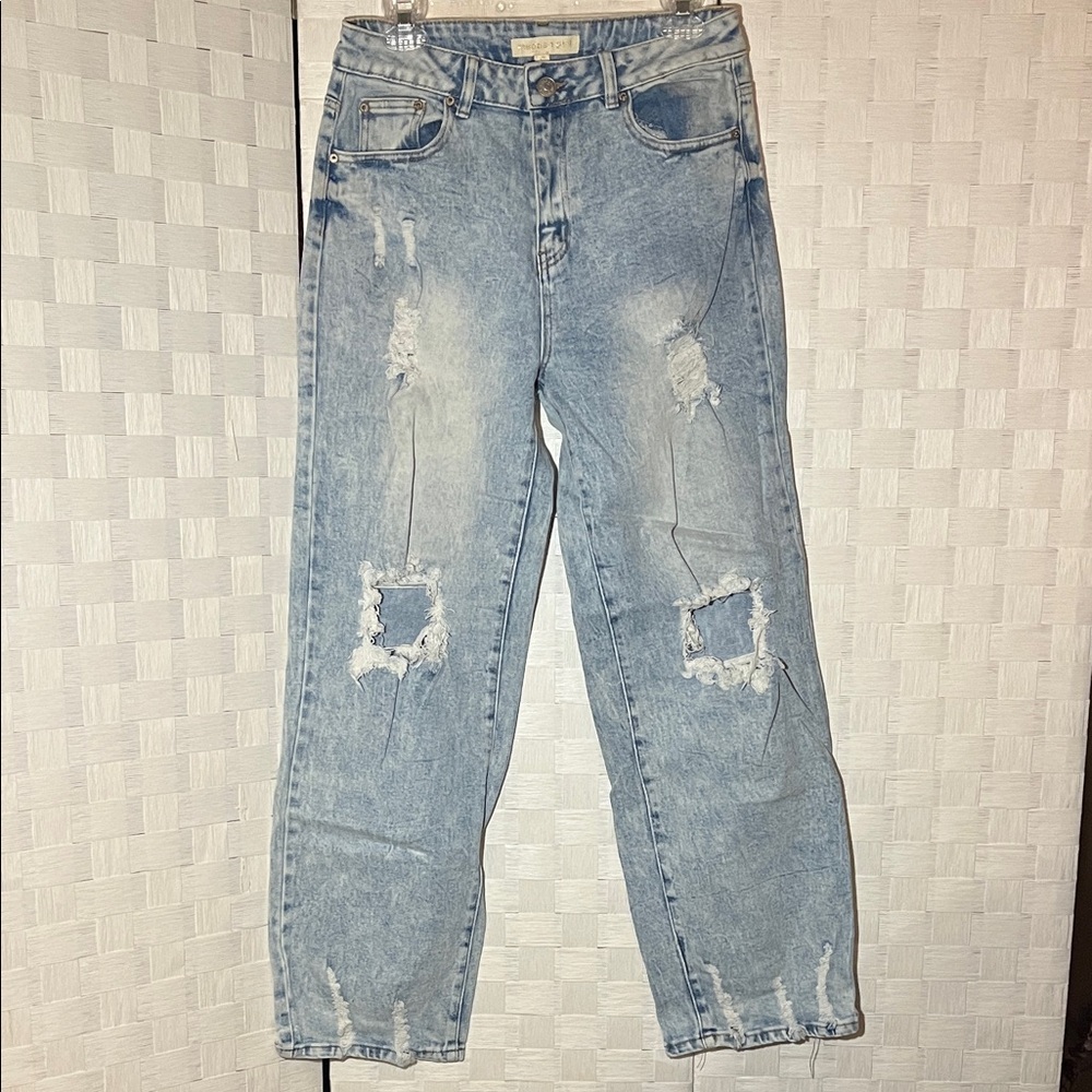 Madden Girl Blue Denim Distressed Jeans 29